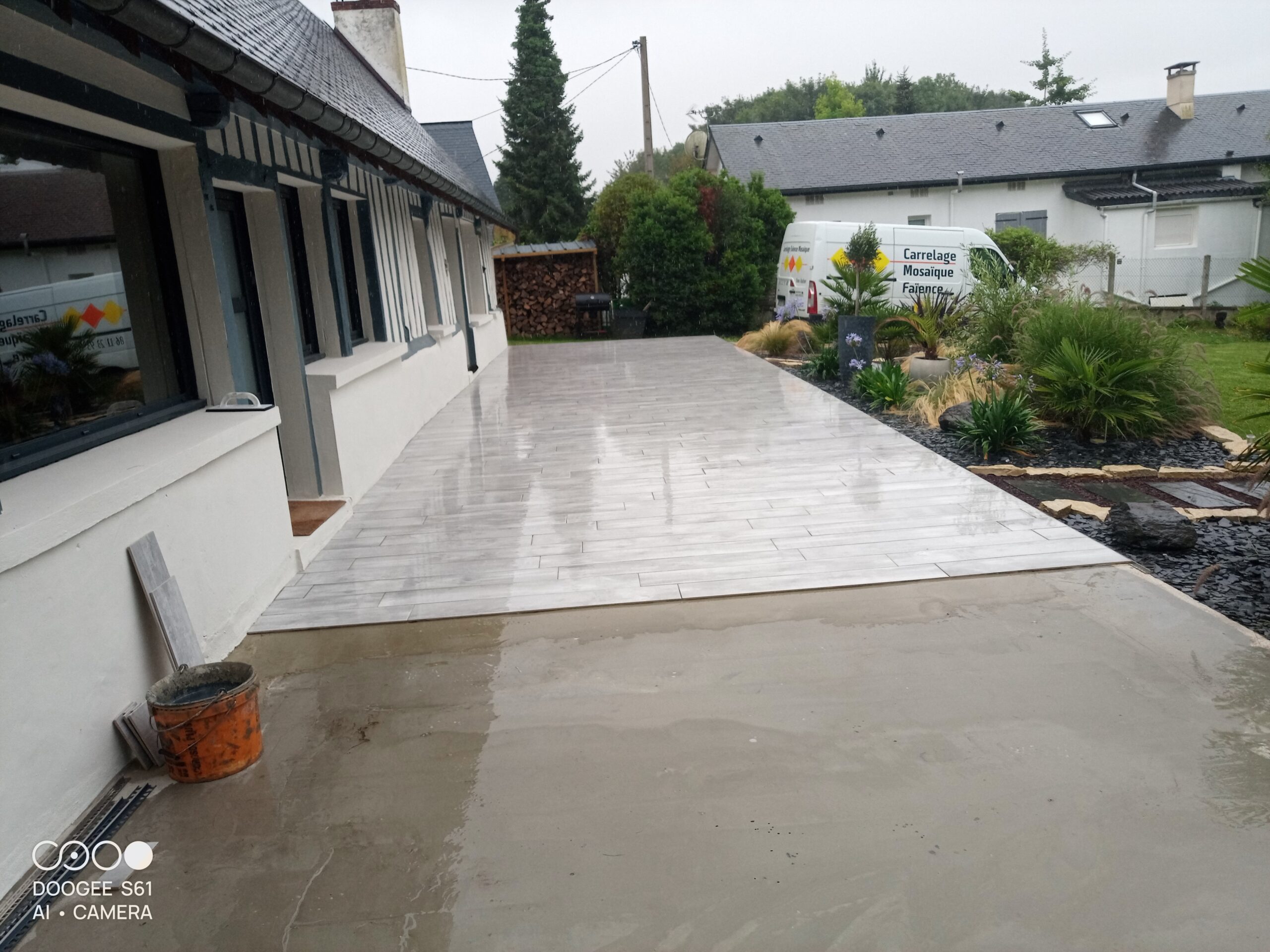 Terrasse effet parquet