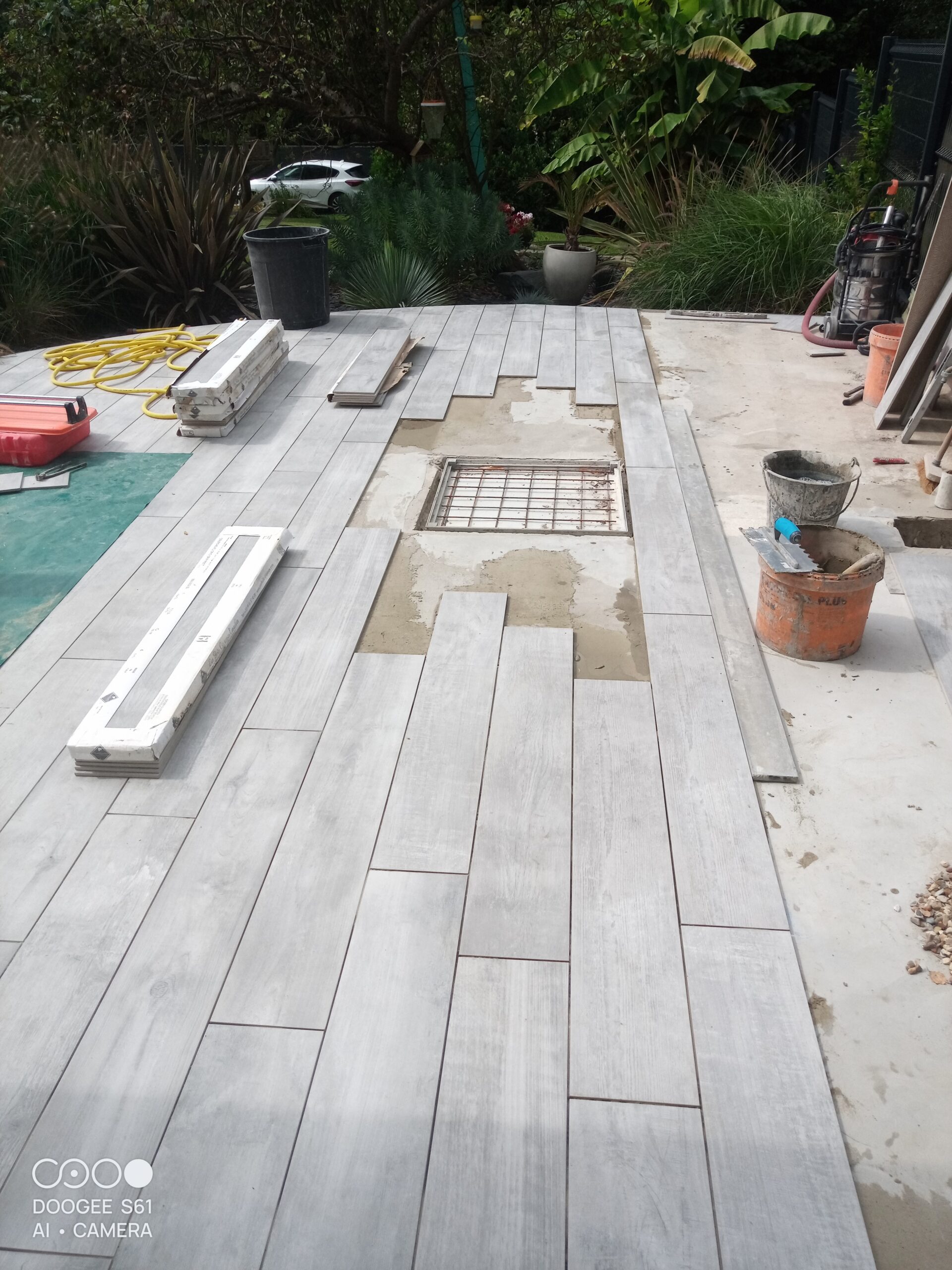 Terrasse effet parquet