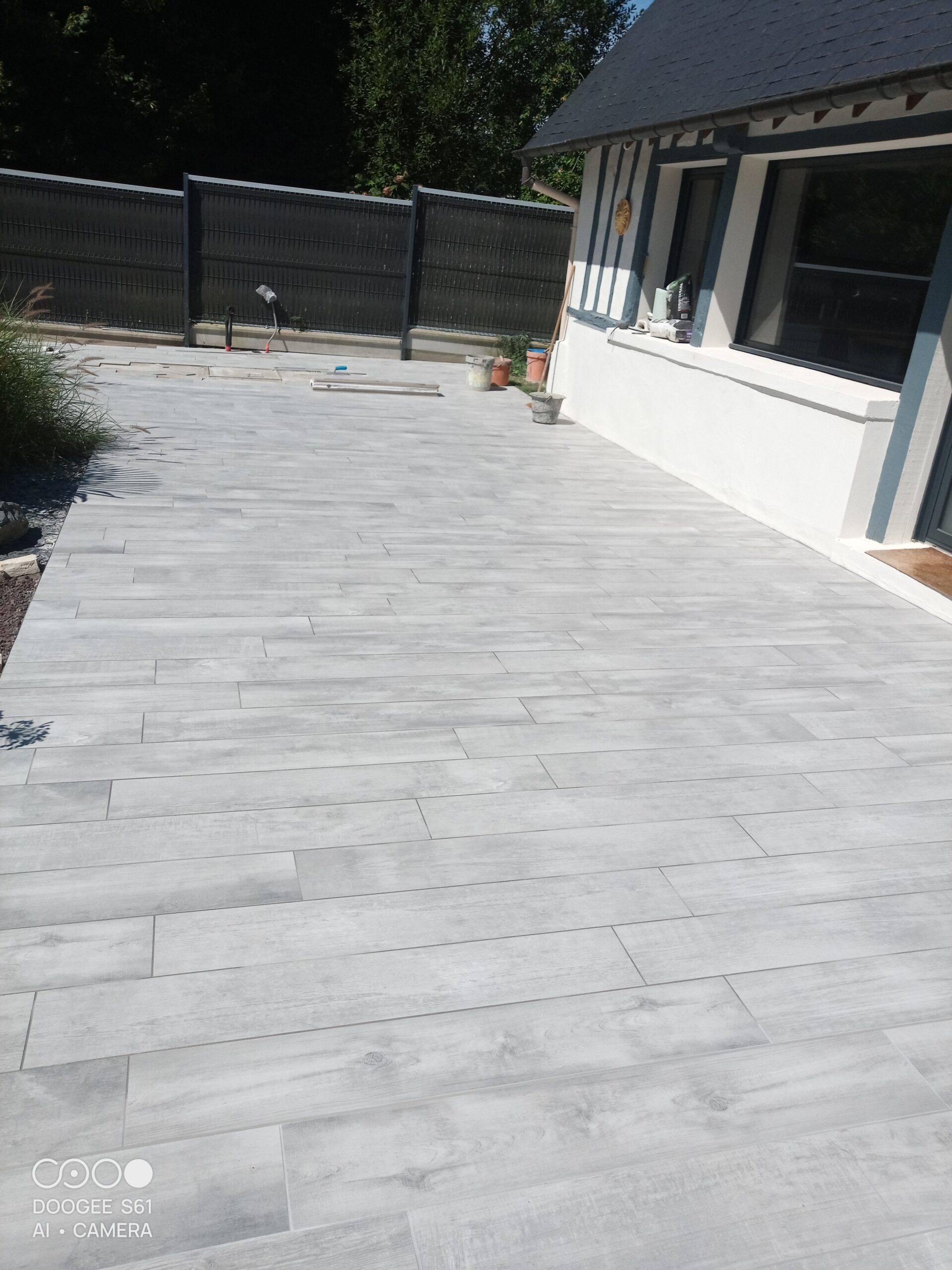 Terrasse effet parquet